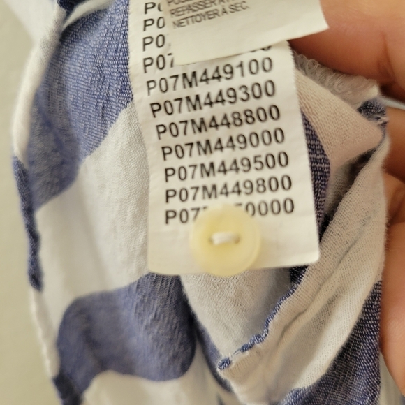Lucky Brand Stripe Tie Back Blouse S - Picture 8 of 9
